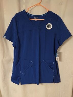 Scrubstar Women's Short Sleeve V-Neck Medical Scrub Top - Royal Blue